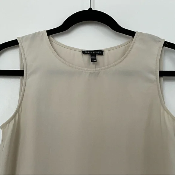 Eileen Fisher High-low tunic top, XS, Bone, beautiful Timeless - Picture 3 of 7